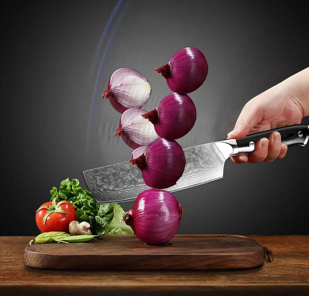 Damascus Steel Chef Knife Set 1–9 PCS | G10 Handle Kitchen Knife Set Axl