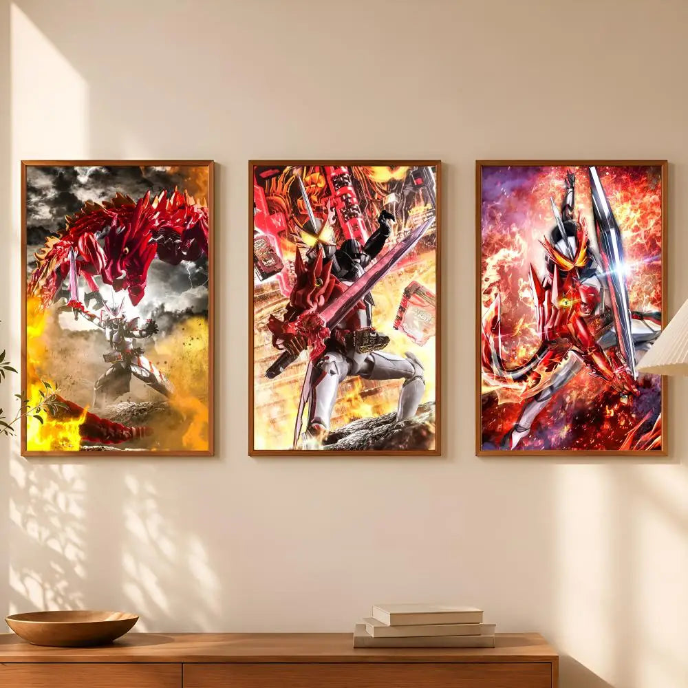 Cartoon Saber Self-Stick HD PVC Wall Art Poster – Waterproof Wall Art Poster Axl