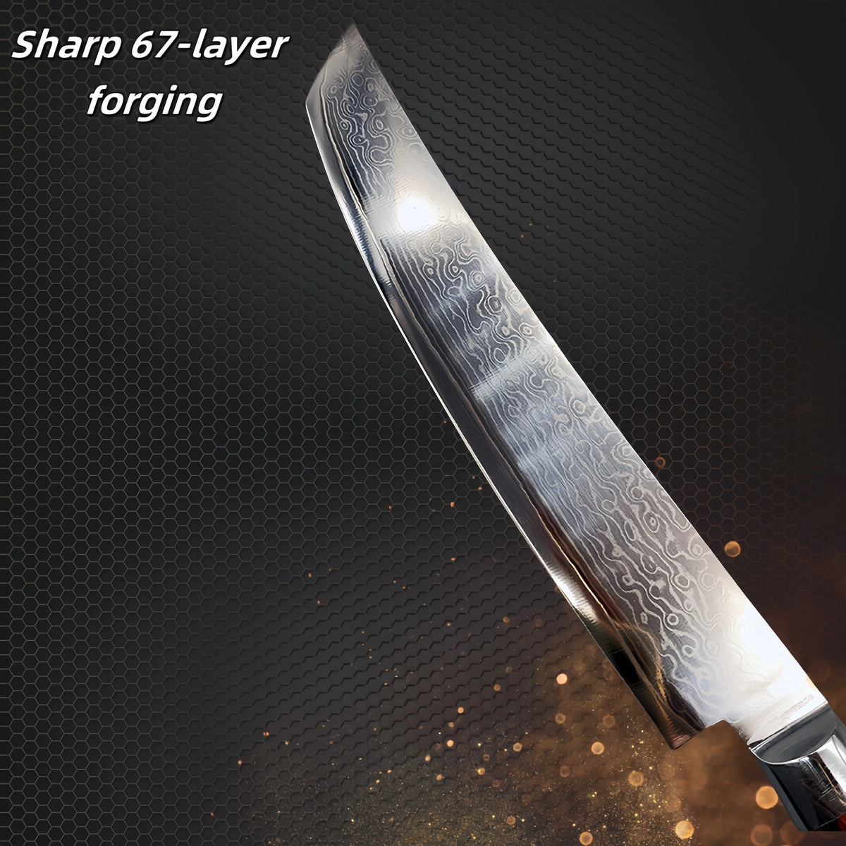 Damascus Steel Chef Knife – 67-Layer Kiritsuke Kitchen Blade Damascus Chef Knife Axl