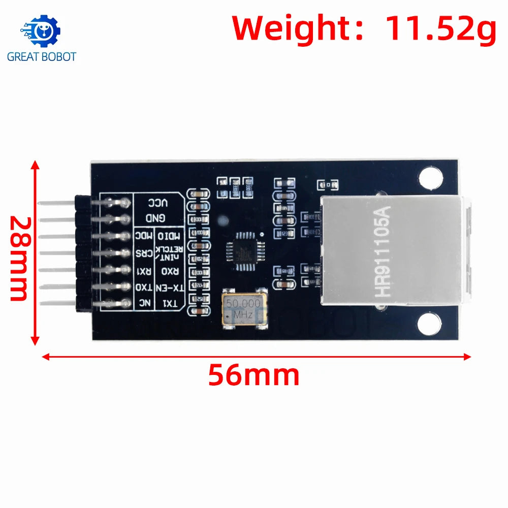 LAN8720 Ethernet Transceiver Module – RMII for Arduino & STM32 Ethernet Transceiver Module Axl