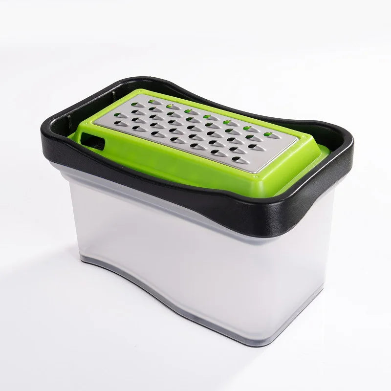 3-in-1 Manual Vegetable Chopper Grater & Slicer with Container Vegetable Grater Slicer Axl A