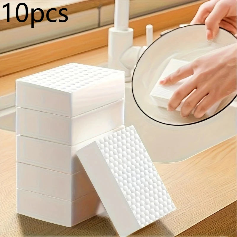 10-Pack Nano Magic Cleaning Sponges – Double-Sided Melamine Cleaning Sponge Set Axl 10pcs