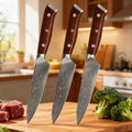 67-Layer Damascus Steel Kitchen Knife Set – 1 to 4 PCS Damascus Kitchen Knife Axl Utility Knife-3PCS