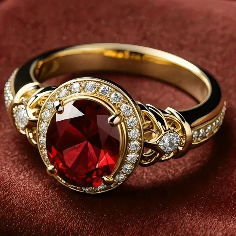 Huitan Cubic Zirconia Ring for Women | Engagement & Party Fashion Ring Axl