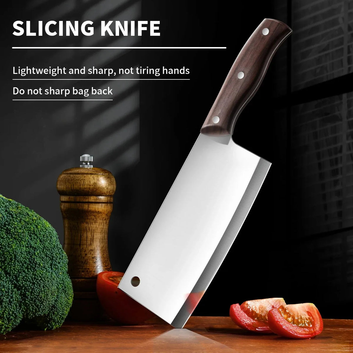Stainless Steel Chef's Knife – Sharp Multipurpose Kitchen Slicer Chef's Knife Axl Kitchen knife