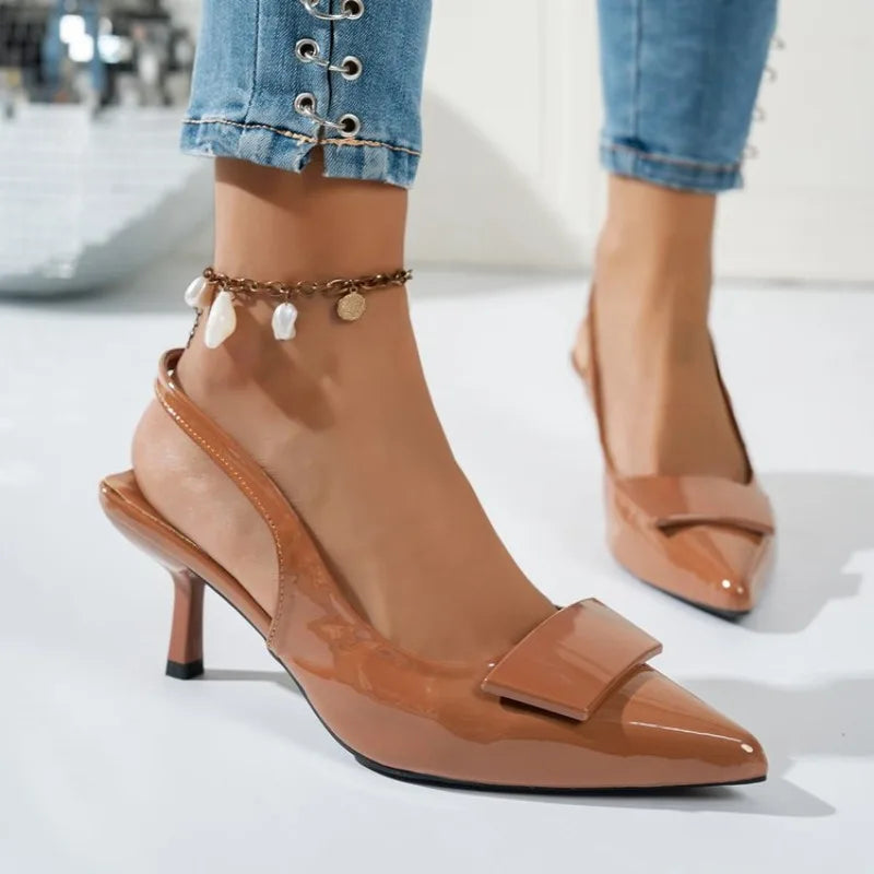Blue Pointed-Toe High-Heel Sandals – Women's Dress Shoes High-Heel Sandals Axl 40 Khaki