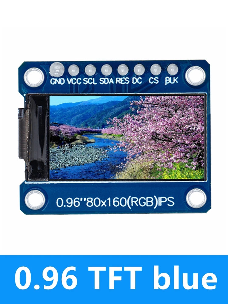 0.96" TFT LCD SPI Display Module ST7735 65K Color for Arduino LCD Display Module Axl 0.96 TFT blue 8P