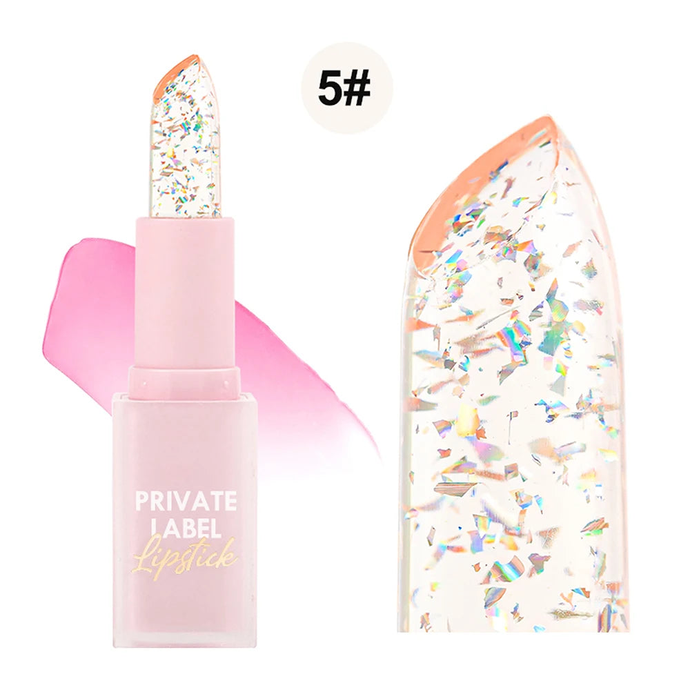 Crystal Jelly Lip Balm – Color-Changing Gold Foil Moisturizer Jelly Lip Balm Axl P218B-05 30pcs with logo