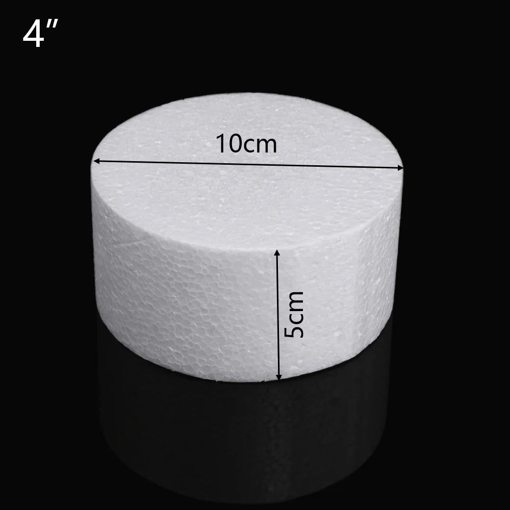 Round Foam Cake Dummy 4–10 Inch | Polystyrene Practice Mould Cake Decorating Mould Axl 4inch