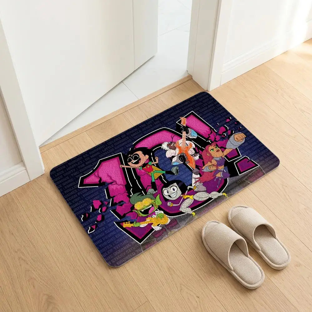 Teen Titans Go! Diatomite Bath Mat – Non-Slip & Quick Dry Diatomite Bath Mat Axl White1 50x80cm