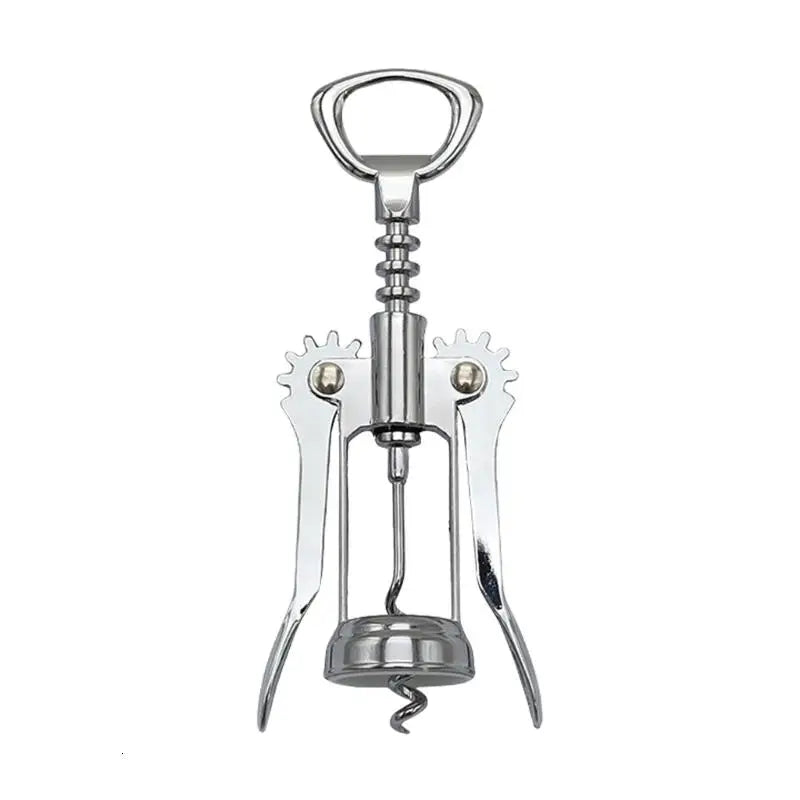 Zinc Alloy Wine Opener with Foil Cutter | Effortless Uncorking Wine Bottle Opener Axl Silver