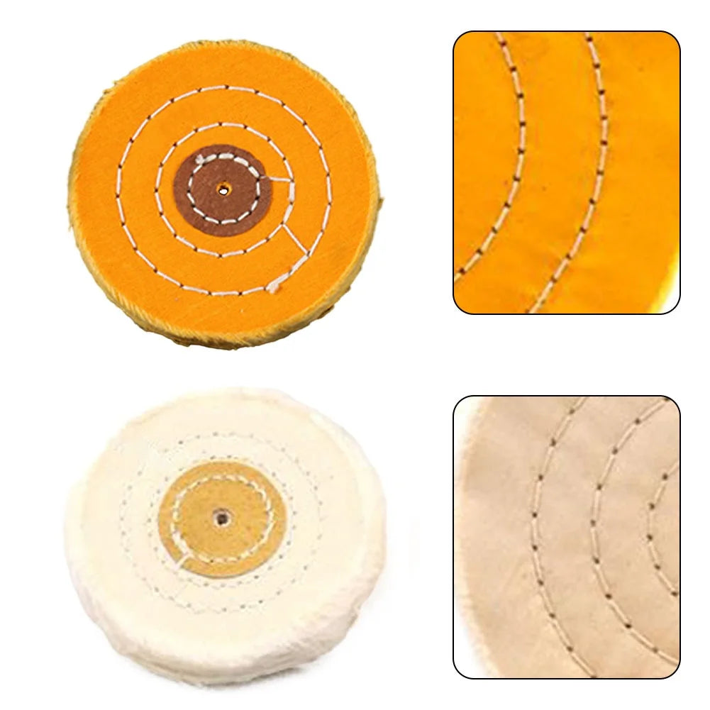NEWONE 100mm Cloth Buffing Wheel – 4" Polishing Pad for Grinder Buffing Polishing Wheel Axl