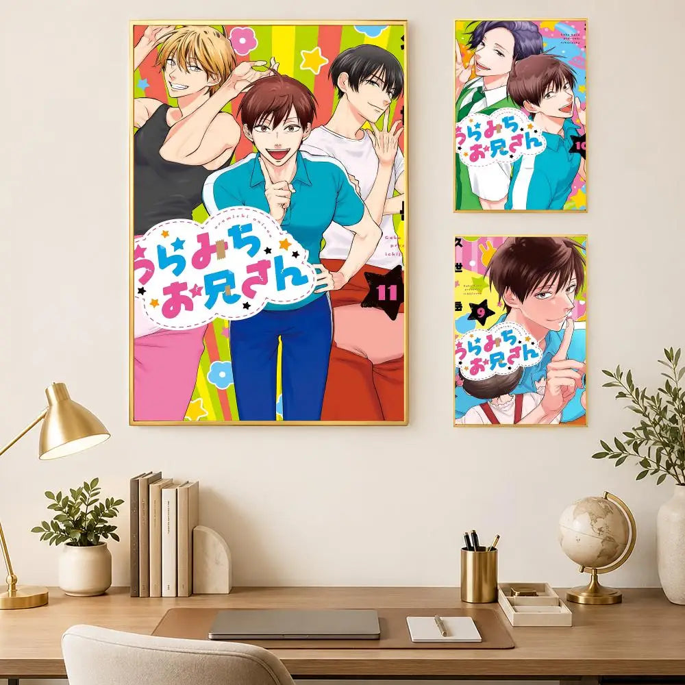 Uramichi Oniisan Self-Stick Wall Poster – HD Waterproof Anime Art Anime Wall Poster Axl