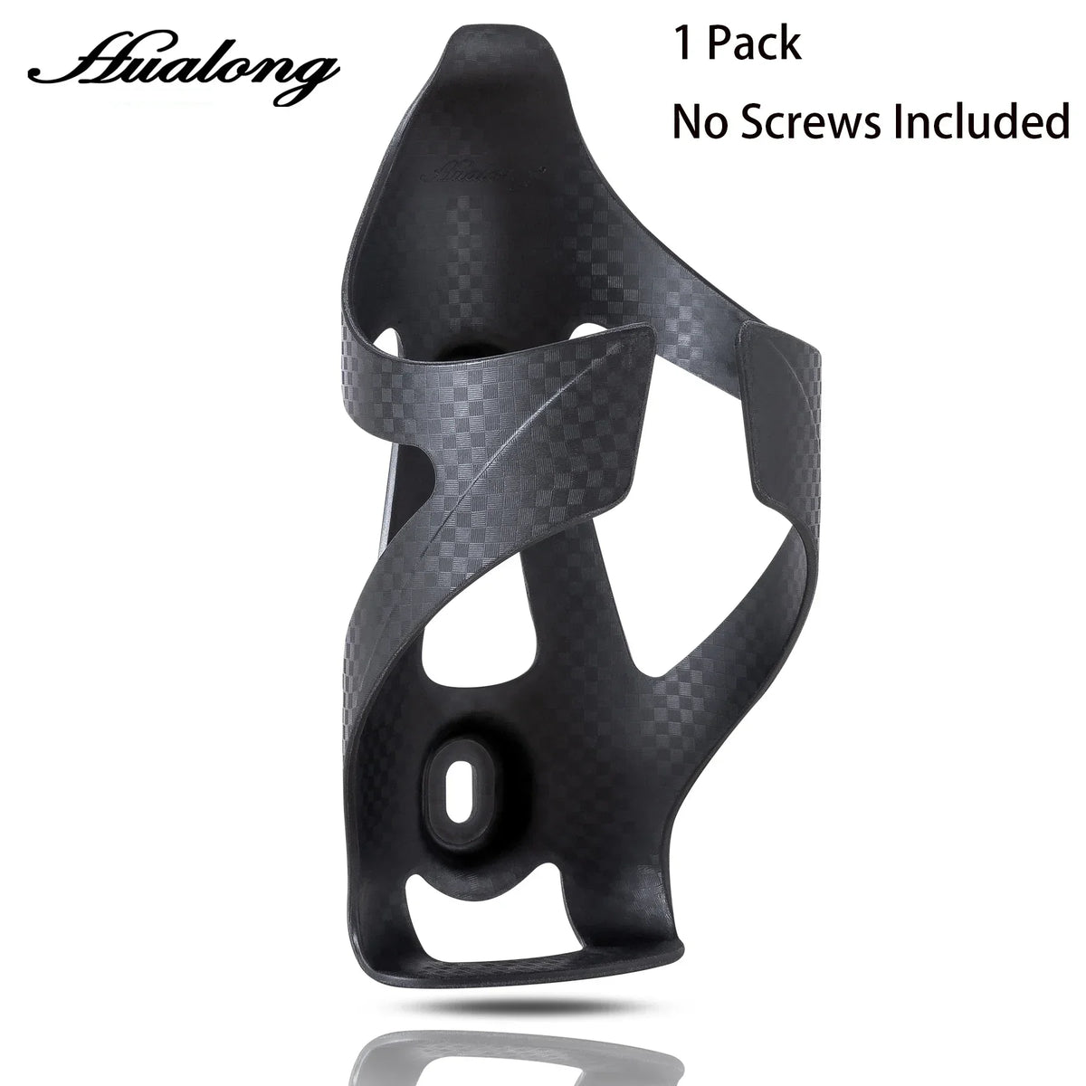 HUALONG Carbon Fiber Bike Bottle Cage – Road MTB Gravel Bike Bottle Cage Axl 1 Pack - Black
