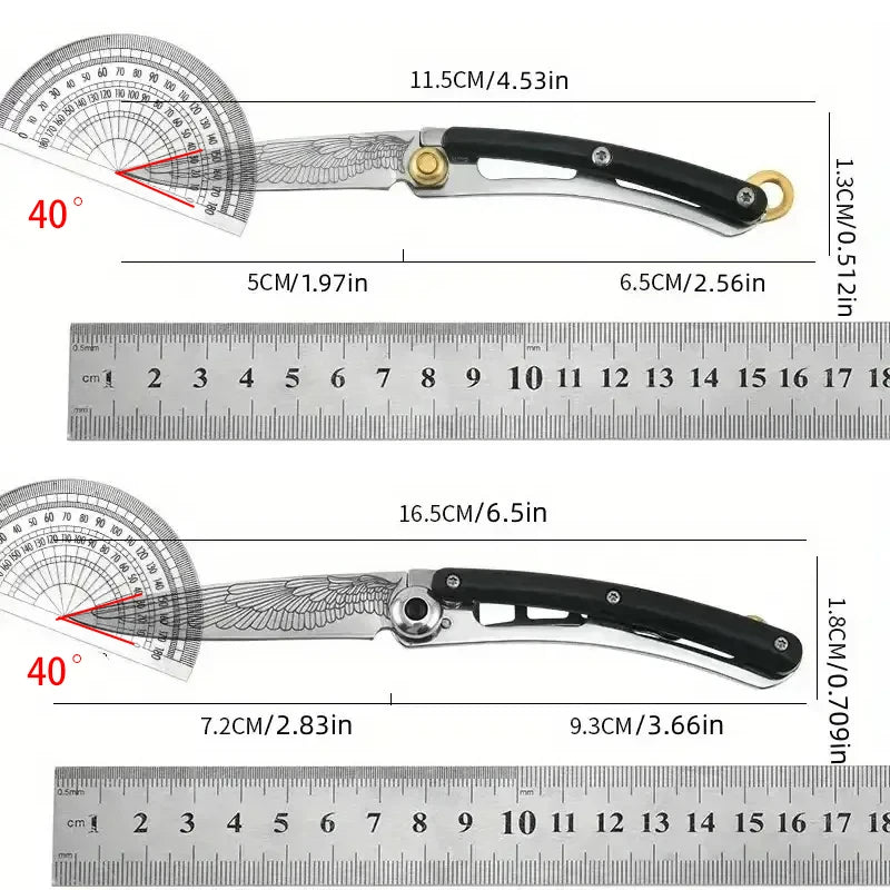 Folding Pocket Knife Stainless Steel – Camping & Keychain Tool Folding Pocket Knife Axl 2pcs