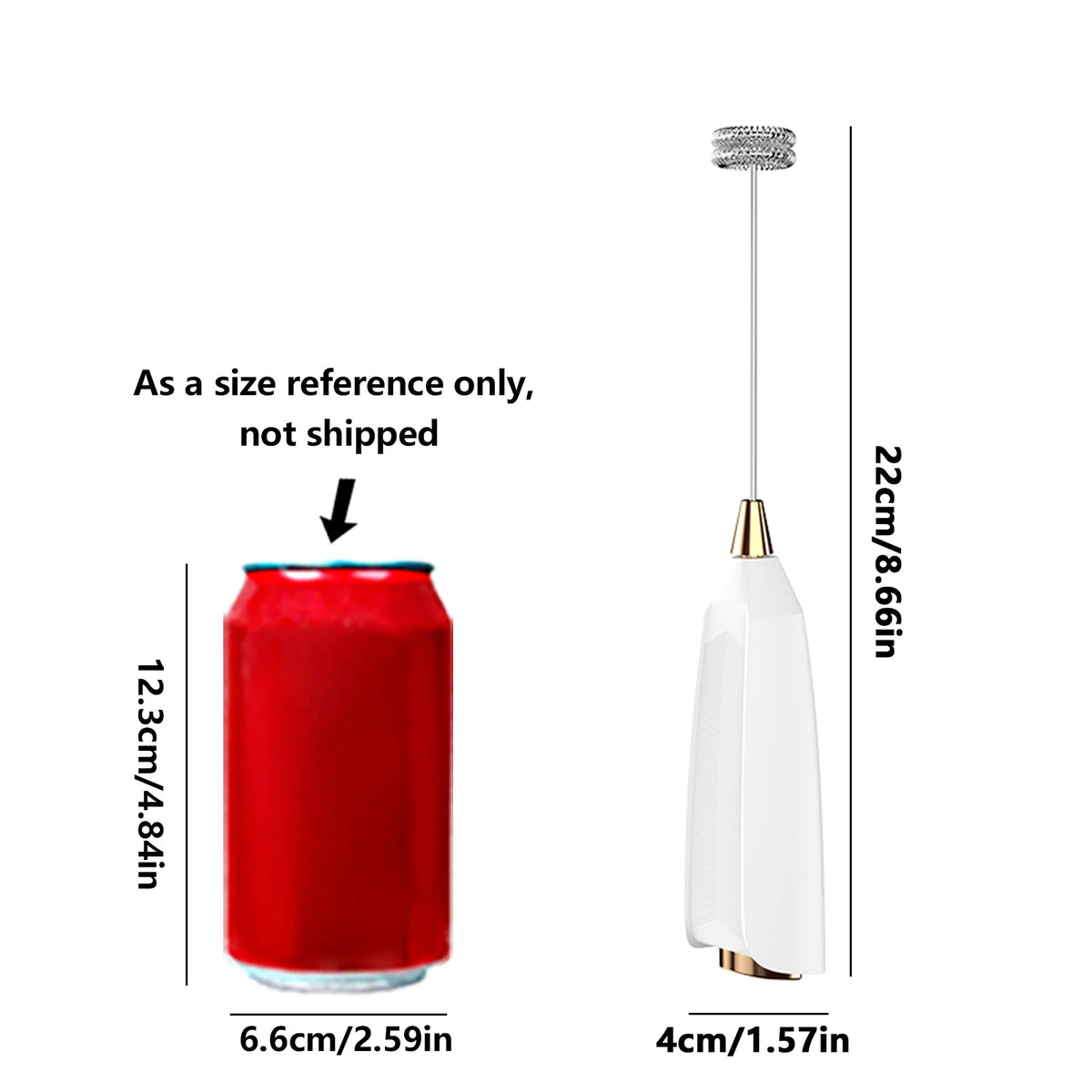 Handheld Electric Milk Frother Wand with Stand | Coffee Foamer Milk Frother Wand Axl White