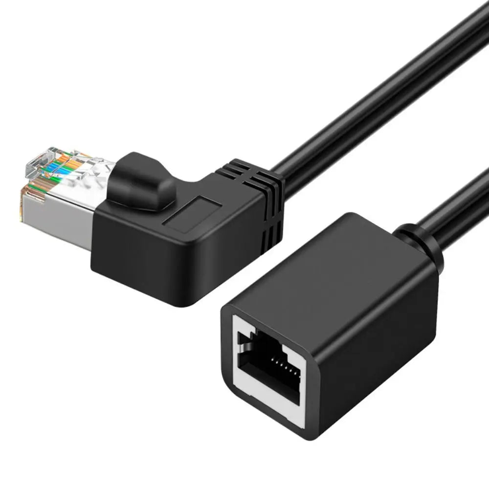 90° Angled RJ45 CAT6 Ethernet Extension Cable – Up/Down/Left/Right Ethernet Extension Cable Axl Right Angled