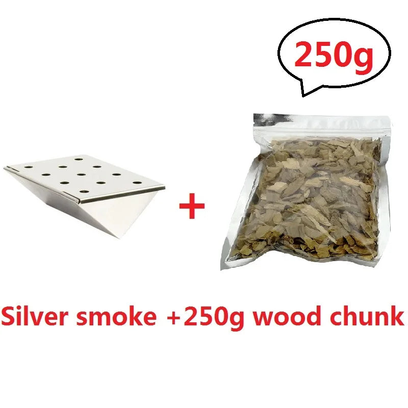 V-Shape Stainless Steel BBQ Smoker Box for Wood Chips – 6.14" BBQ Smoker Box Axl smoker set China Mainland
