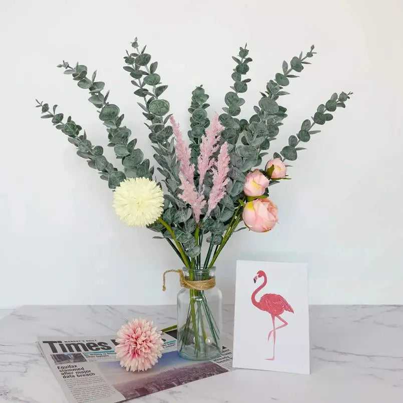 Artificial Eucalyptus Branch – Faux Greenery for Wedding & Décor Artificial Greenery Stems Axl