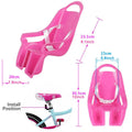 Girls Bike Doll Seat Carrier with DIY Decals – Pink & Purple Doll Bike Seat Axl Pink