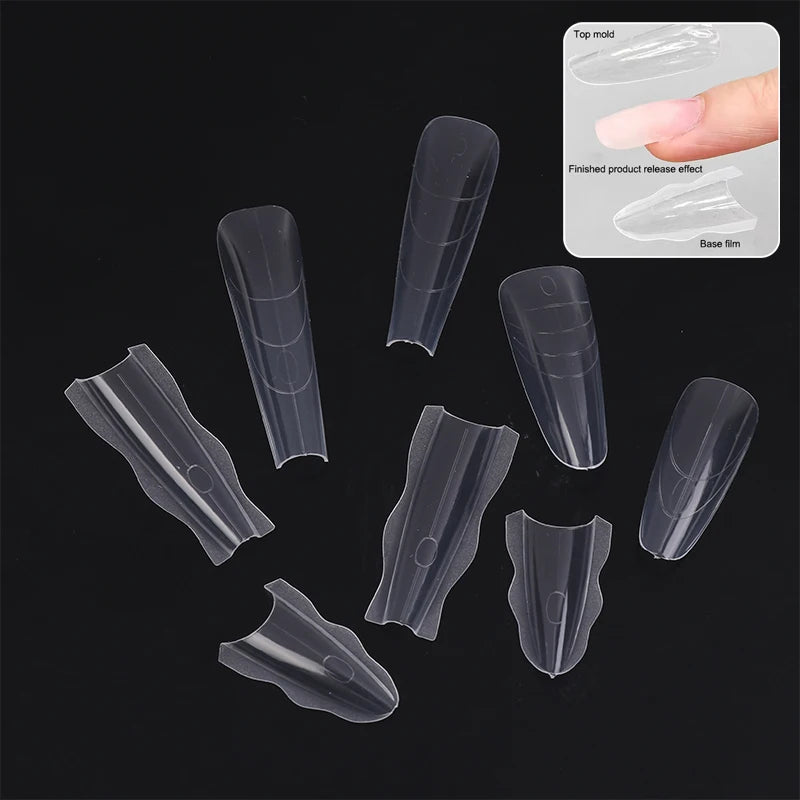 60Pcs Sandwich Nail Dual Forms – Quick Extension Molds Nail Extension Forms Axl