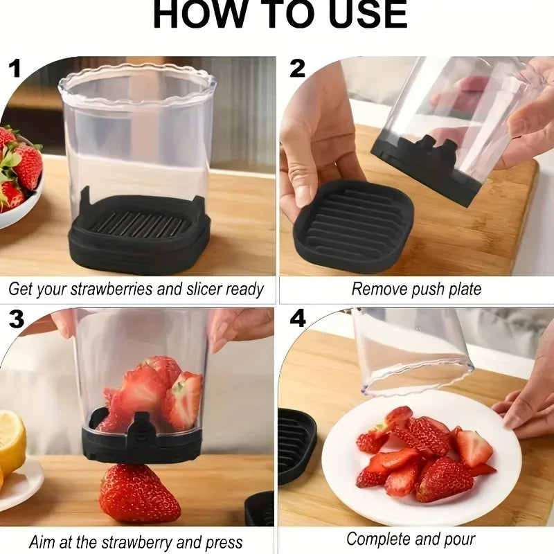 2-in-1 Stainless Steel Fruit & Vegetable Slicer Chopper Cup Fruit Vegetable Slicer Axl