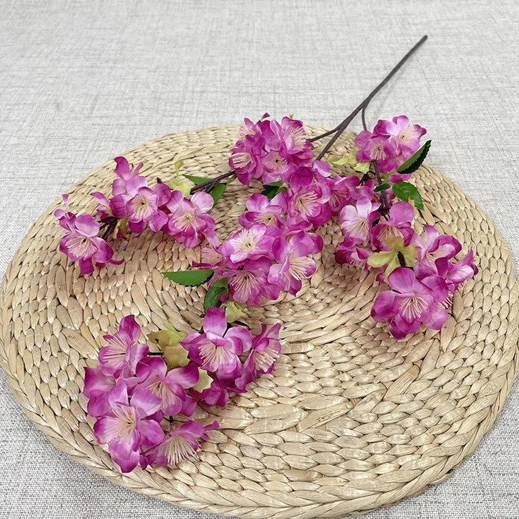 Silk Artificial Cherry Blossom Branch 67cm | Sakura Décor Artificial Flower Branch Axl fuchsia