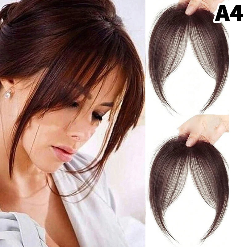 Synthetic Wig Bangs Clip-In Hair Extensions for Women Clip-In Hairpiece Axl A4