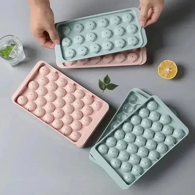 Spherical & Cone Ice Cube Mold with Lid | Round Ice Ball Tray Ice Cube Mold Axl