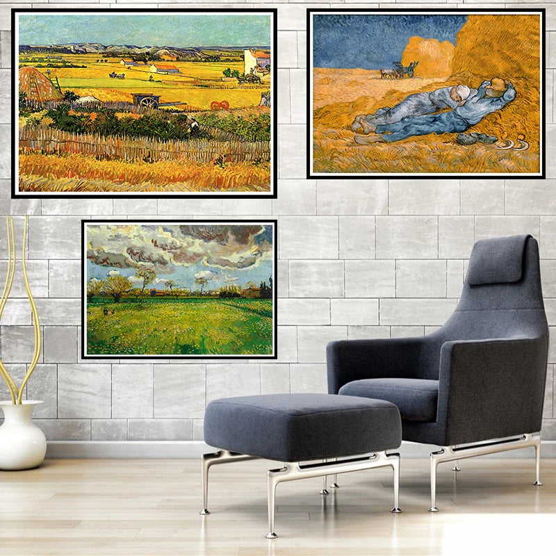 Van Gogh Almond Blossom & Starry Night Art Print Poster Art Poster Print Axl