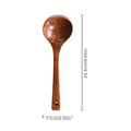 Non-Stick Solid Wood Cooking Spoon – Kitchen Soup Ladle Wooden Kitchen Utensil Axl 2pcs Wine red