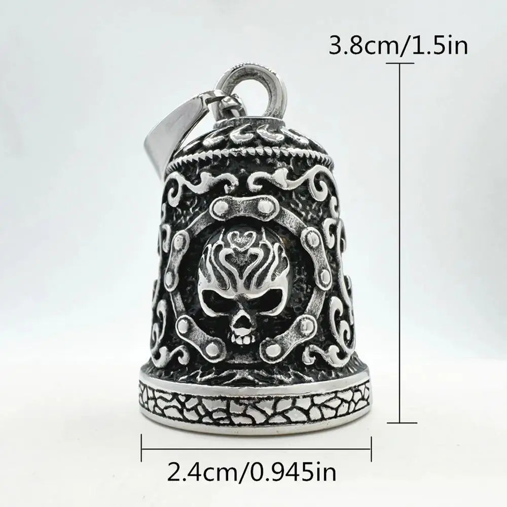 Vintage Skull Motorcycle Bell – Biker Charm & Keychain Ornament Motorcycle Bell Charm Axl As show