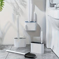 Wall-Mounted Silicone Toilet Brush Set – 2 Brushes + Holder Toilet Brush Set Axl Navy Blue