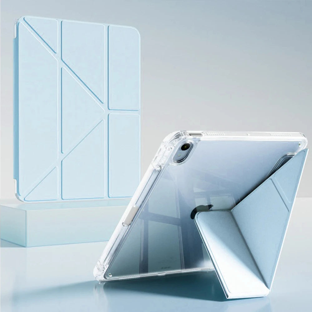 Y-Shape iPad Case | Pencil Holder & Multi-Angle Stand Tablet Case Axl ice blue 5th 6th Pro 9.7
