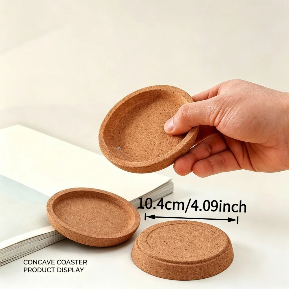 7-Pack Cork Coasters with Holder – Absorbent & Non-Slip Cork Coaster Set Axl