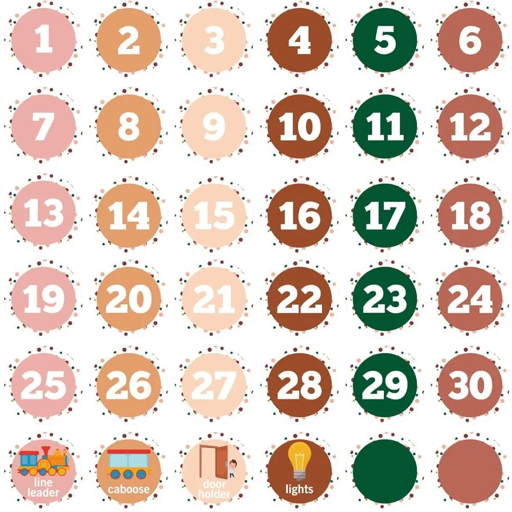 36 Classroom Number Spot Stickers – 4" Vinyl Floor Dots for Kids Classroom Spot Stickers Axl AECH04-17604