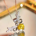 Huitan Elk Pendant Necklace – CZ Stones Women's Party Jewelry Pendant Necklace Axl XL1175 45cm