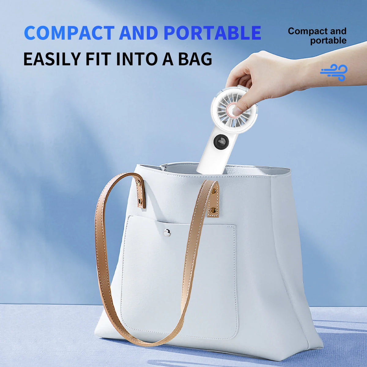 Handheld Misting Fan – 100 Speeds & Power Bank Function Handheld Misting Fan Axl