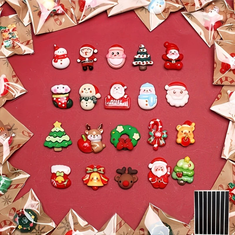 Mixed Resin Christmas Fridge Magnets – Santa, Snowman & Tree Christmas Fridge Magnets Axl
