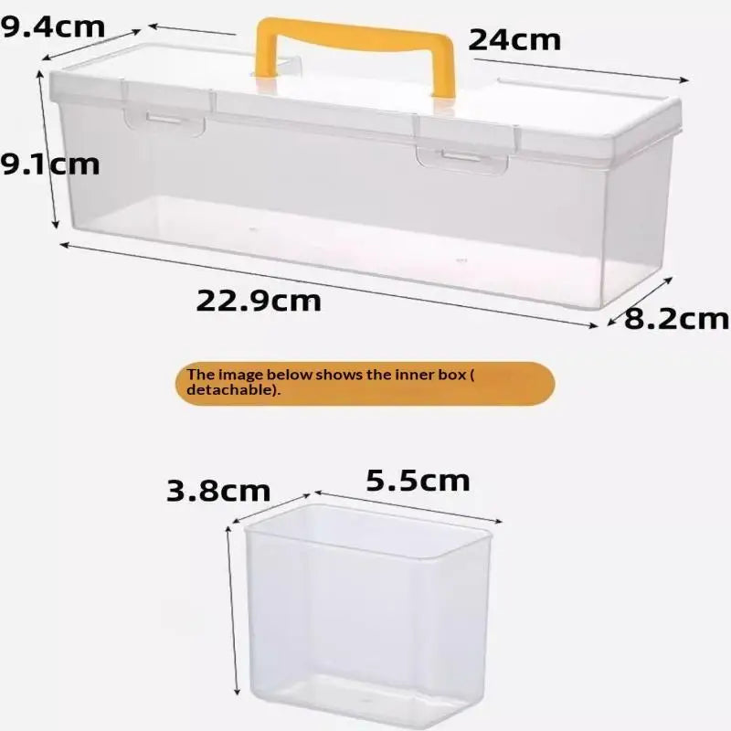 Multi-Compartment Transparent Tool Organizer Storage Box Tool Storage Box Axl