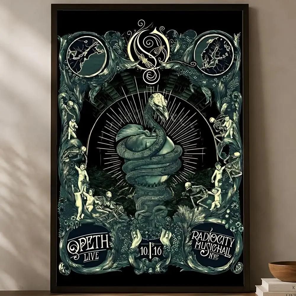Opeth Band Poster – Self-Stick HD Waterproof Wall Art Wall Art Poster Axl White11 50X70cmNoframe