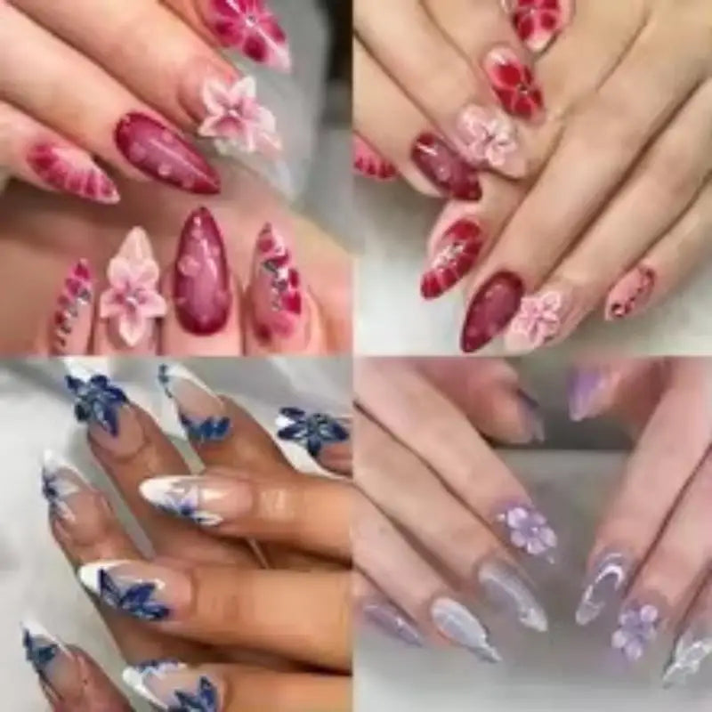 3D Flower Silicone Nail Art Mold – Lily & Hibiscus Resin Stencil Nail Art Mold Axl