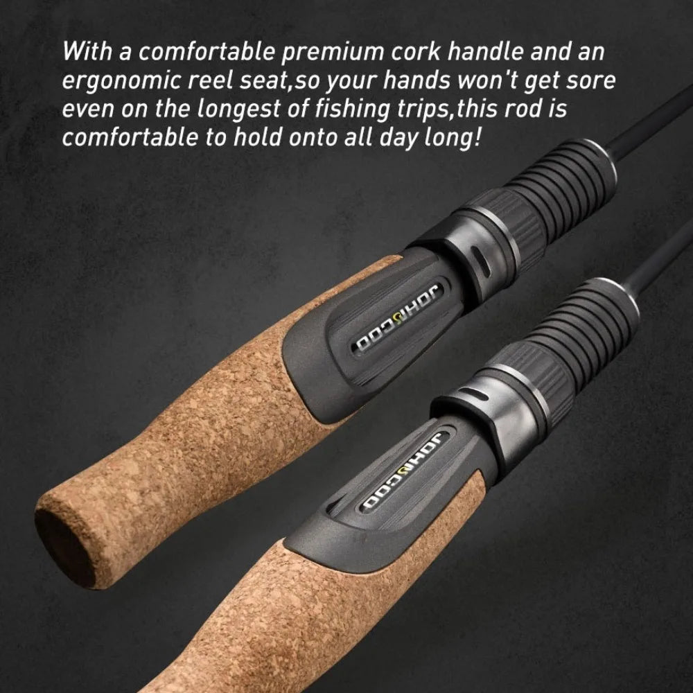 50cm Ice Fishing Rod – Soft Fiberglass Tip & Cork Handle Ice Fishing Rod Axl