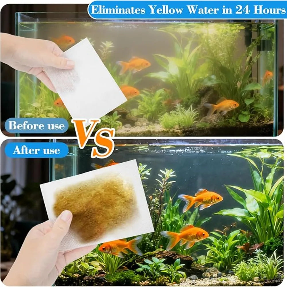 50-Pack Aquarium Filter Paper – Non-Woven Water Purification Pads Aquarium Filter Media Axl