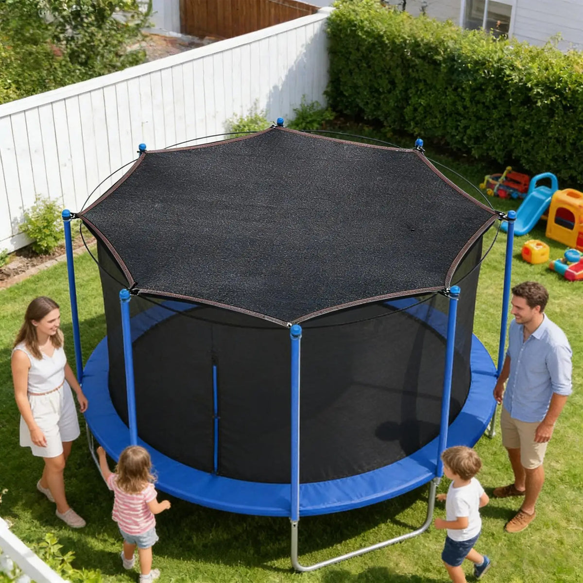 Trampoline Shade Cover UV Protection – 8FT to 14FT Waterproof Trampoline Shade Cover Axl