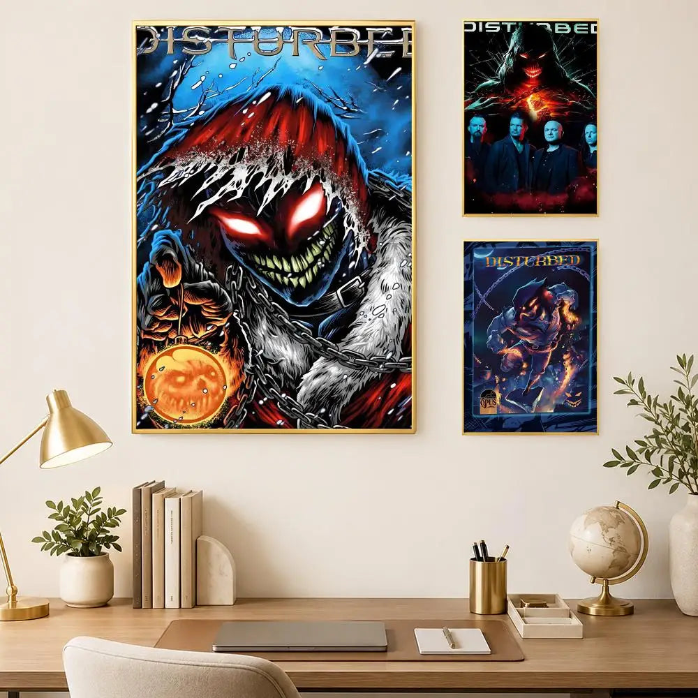 Disturbed Band Poster – Self-Stick HD Waterproof Wall Art Wall Art Poster Axl