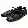 Women's Hollow-Out Flat Sandals – Casual Buckle Strap Summer Women's Flat Sandals Axl Black 40