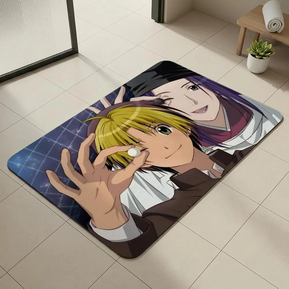Anime Diatomite Bath Mat – Quick Dry & Anti-Slip Floor Mat Diatomite Bath Mat Axl White7 50x80cm
