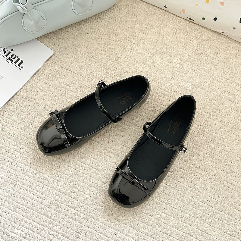 Women's Mary Jane Pumps – Butterfly-Knot Square Heel Dress Shoe Mary Jane Pumps Axl black 37
