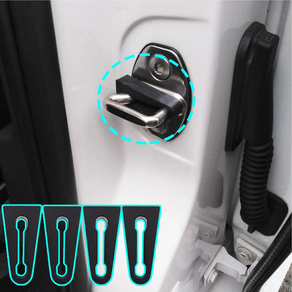 Car Door Lock Striker Buffer Rubber Sound Deadener Pads 4pk Car Door Buffer Axl